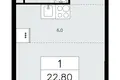 Apartamento 1 habitación 23 m² Kommunarka, Rusia