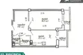 Appartement 1 chambre 53 m² Minsk, Bélarus