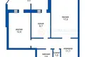 Wohnung 2 zimmer 57 m² Baryssau, Belarus