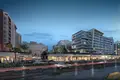 Complexe résidentiel Residential complex Riviera II with a swimming pool and a garden close to the beach and the golf course, MBR City, Dubai, UAE