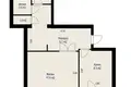 Mieszkanie 2 pokoi 53 m² Lyasny, Białoruś