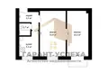 2 room apartment 38 m² Brest, Belarus