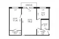 Wohnung 2 zimmer 44 m² Minsk, Belarus