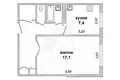 1 room apartment 38 m² Muchaviecki sielski Saviet, Belarus