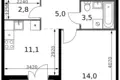 Appartement 1 chambre 39 m² Leninsky District, Russie
