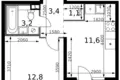 Wohnung 1 zimmer 34 m² Leninsky District, Russland