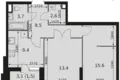 Wohnung 2 zimmer 55 m² Moskau, Russland