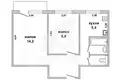 Apartamento 2 habitaciones 39 m² Muchaviecki sielski Saviet, Belarús