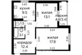 2 bedroom apartment 58 m² Minsk, Belarus