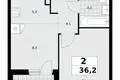 Квартира 2 комнаты 36 м² район Коммунарка, Россия