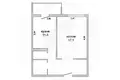 Apartamento 1 habitación 44 m² Brest, Belarús