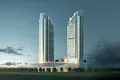 Жилой комплекс Новая резиденция Cloud Towers с бассейнами и панорамным видом, в районе JVT, в центре Дубая, ОАЭ