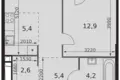 Квартира 2 комнаты 47 м² Москва, Россия