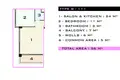 Apartment 56 m² Kargıcak, Turkey