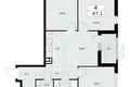 4 room apartment 67 m² Kommunarka, Russia