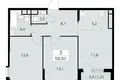 Wohnung 3 zimmer 59 m² Moskau, Russland