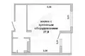 Wohnung 1 zimmer 40 m² Muchaviecki sielski Saviet, Belarus