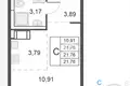 Wohnung 1 zimmer 22 m² Putilkovo, Russland