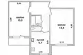 Apartamento 2 habitaciones 47 m² Muchaviecki sielski Saviet, Belarús