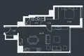 1 bedroom apartment 56 m² Riga, Latvia
