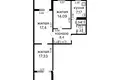 Mieszkanie 3 pokoi 68 m² Mińsk, Białoruś