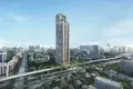 Residential complex High-rise residential complex with loft apartments next to the metro, in the business district of Bangkok, Thailand