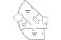 2 room apartment 77 m² Muchaviecki sielski Saviet, Belarus
