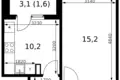 1 room apartment 37 m² Leninsky District, Russia