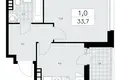 Apartamento 1 habitación 34 m² Kommunarka, Rusia