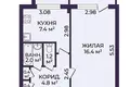 Apartamento 1 habitación 33 m² Minsk, Belarús