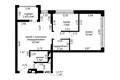 2 bedroom apartment 51 m² Minsk, Belarus