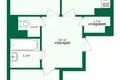 Appartement 2 chambres 61 m² Baranavitchy, Bélarus