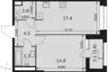 Mieszkanie 1 pokój 44 m² Moskwa, Rosja