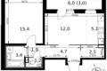Wohnung 2 zimmer 49 m² Leninsky District, Russland