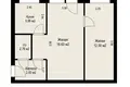 Квартира 2 комнаты 43 м² Минск, Беларусь
