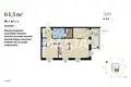 Apartamento 3 habitaciones 65 m² Kuopio sub region, Finlandia
