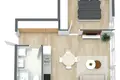 Mieszkanie 2 pokoi 44 m² Kłajpeda, Litwa