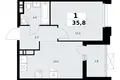 Mieszkanie 1 pokój 36 m² Kommunarka, Rosja