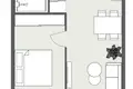 Apartamento 2 habitaciones 45 m² Klaipeda, Lituania