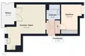 2 room apartment 43 m² in Warsaw, Poland