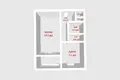 1 room apartment 33 m² Minsk, Belarus