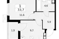 Apartamento 1 habitación 34 m² Krasnoye Selo, Rusia