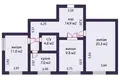 Квартира 3 комнаты 68 м² Минск, Беларусь