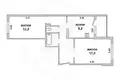 2 room apartment 54 m² Muchaviecki sielski Saviet, Belarus