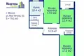 Wohnung 3 zimmer 79 m² Minsk, Belarus