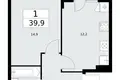 1 room apartment 40 m² Kommunarka, Russia