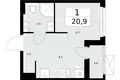 Wohnung 1 zimmer 21 m² Kommunarka, Russland