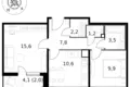Mieszkanie 2 pokoi 53 m² Moskwa, Rosja