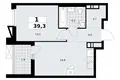 Mieszkanie 1 pokój 39 m² Kommunarka, Rosja