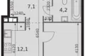 Mieszkanie 1 pokój 35 m² Moskwa, Rosja
